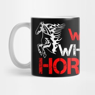 Wild white horse Mug